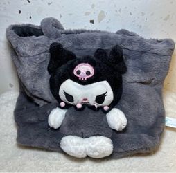 Kuromi Plush Faux Fur Tote Bag