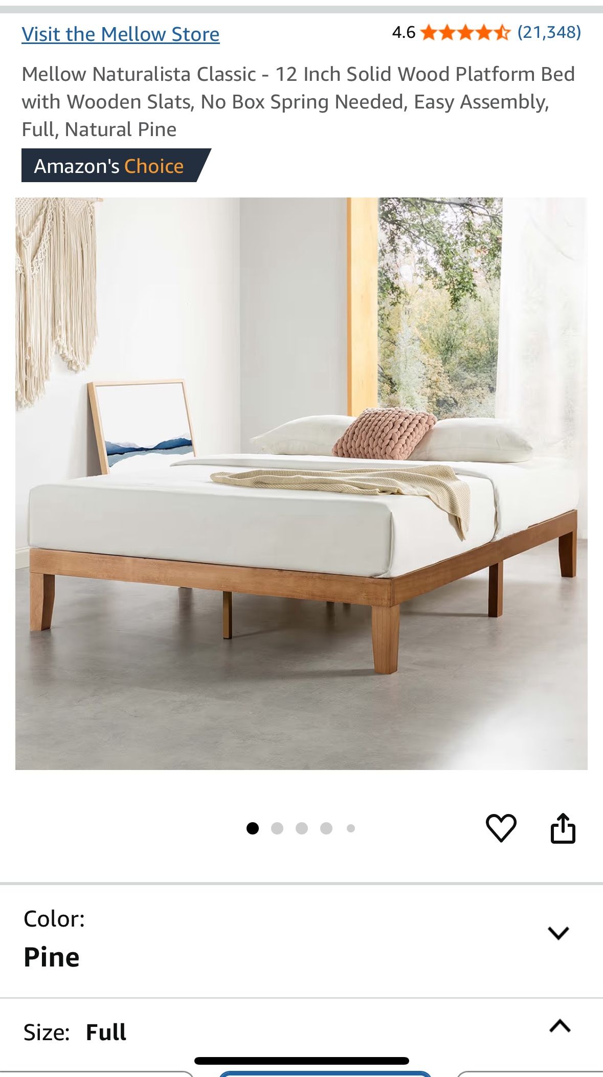 Full Size Wooden Bedframe - NEW