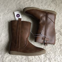 Cat & Jack Little Girls Size 11 Chestnut Boots Riding Autumn Holiday