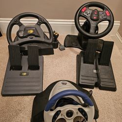 Vintage Ps1 Ps2 Steering Wheel Controllers Mad Catz V3 Mc2