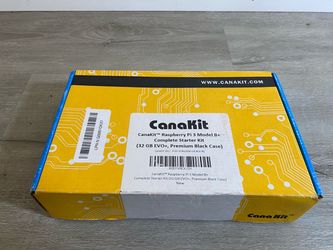 Raspberry Pi 3 Model B+ Starter Kit Canakit Black Case SD Card 2.5A Adapter B +