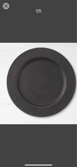 Williams Sonoma Bronzed Hammered Charger Plates
