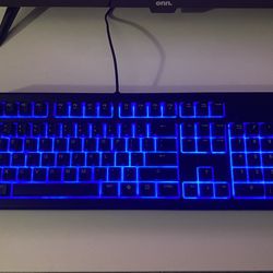 Blue LED Backlit - Splash Resistant Gaming Keyboard.