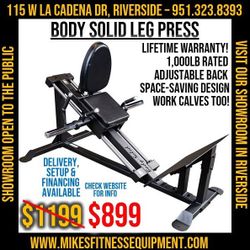 Leg Press Hack Squat Extension Curl Machine Squat Rack Smith Machine