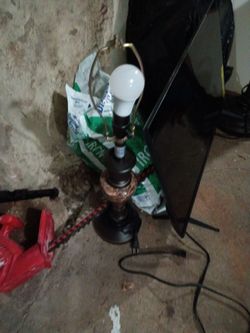 Vintage Table Lamp with Bulb