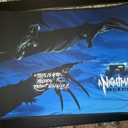 Nightmare on Elm Street Matt Saputo Screen Print LE 125 Blue Variant Rare Signed