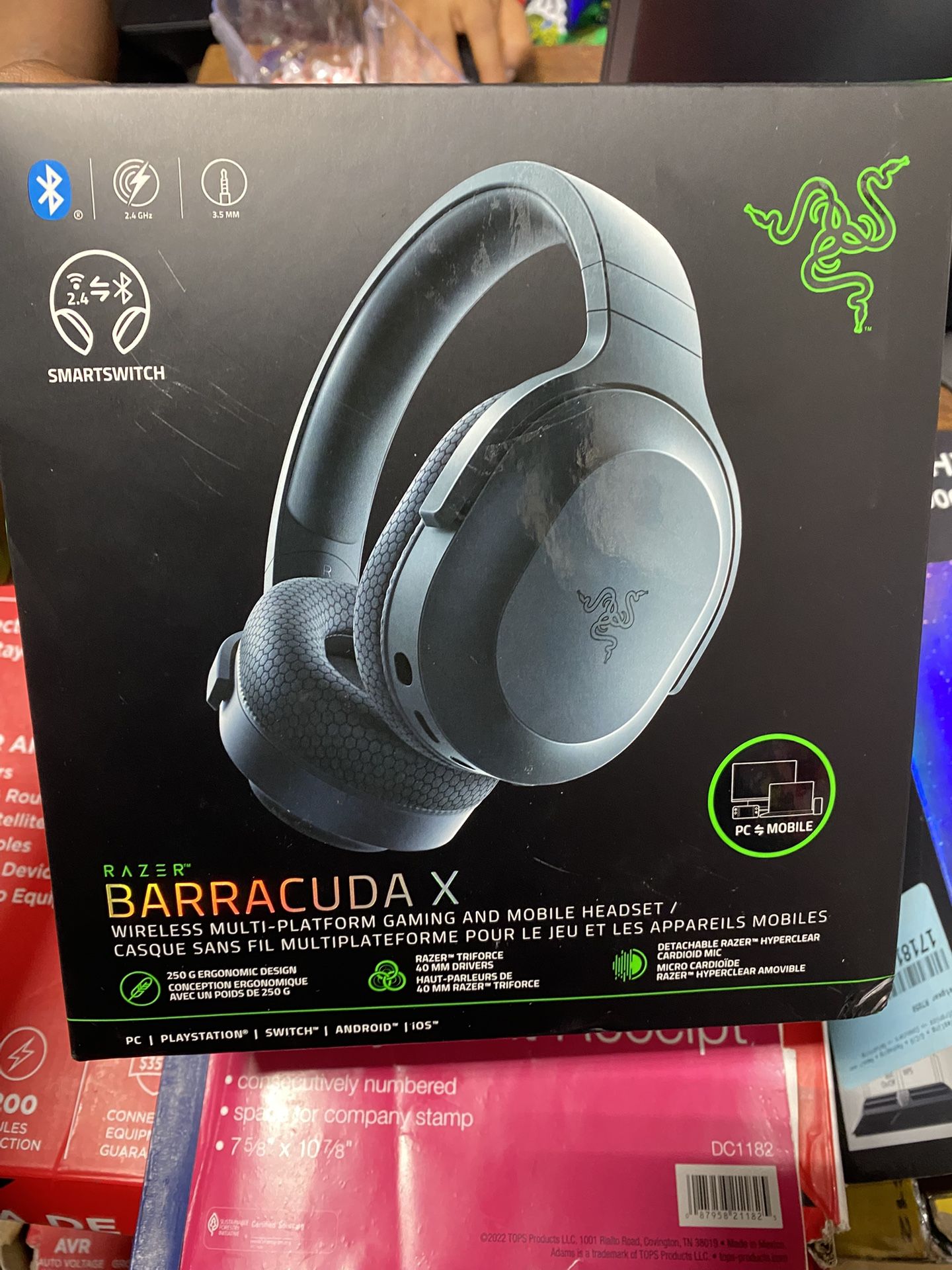 Razer Barracuda X Wireless Gaming Headset for PC, PS5, PS4, NS, Mobile, 2.4GHz, Bluetooth, 250g, Black