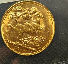 GOLD COIN SOVEREIGN G. BRITAIN QUEEN VICTORIA FULL