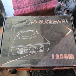 8" Passive Subwoofer W/ Internal Amp Plus Wiring Kit