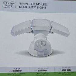 Home Zone Security 3500 Lumen LED Motion Sensor Light - Outdoor Weather Resistant Triple Head 5000K Security Light with Dusk to Dawn Mode and Easy Con