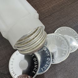 Sunshine Mint 1oz. Silver Rounds BU In Tubes Bullion Bar