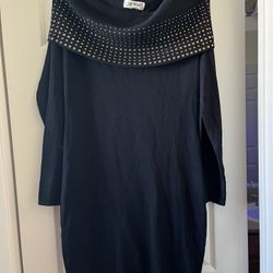 Strapless Gold Studded Knit Dress  $18.00