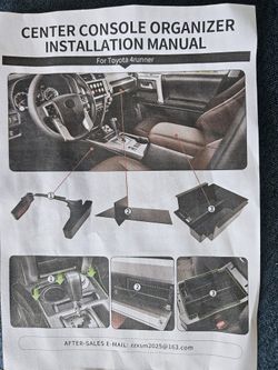 Center Console Organizer For Toyota 4 Runner