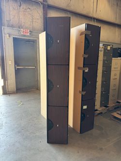 Triple Tier Wood Locker