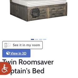 Captains Bed Frame With Storage