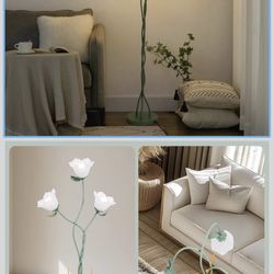 Flower Floor Lamp 3 Heads Modern Standing Lamp Lily of The Valley