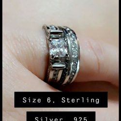 Sterling Silver Wedding Set Size 6