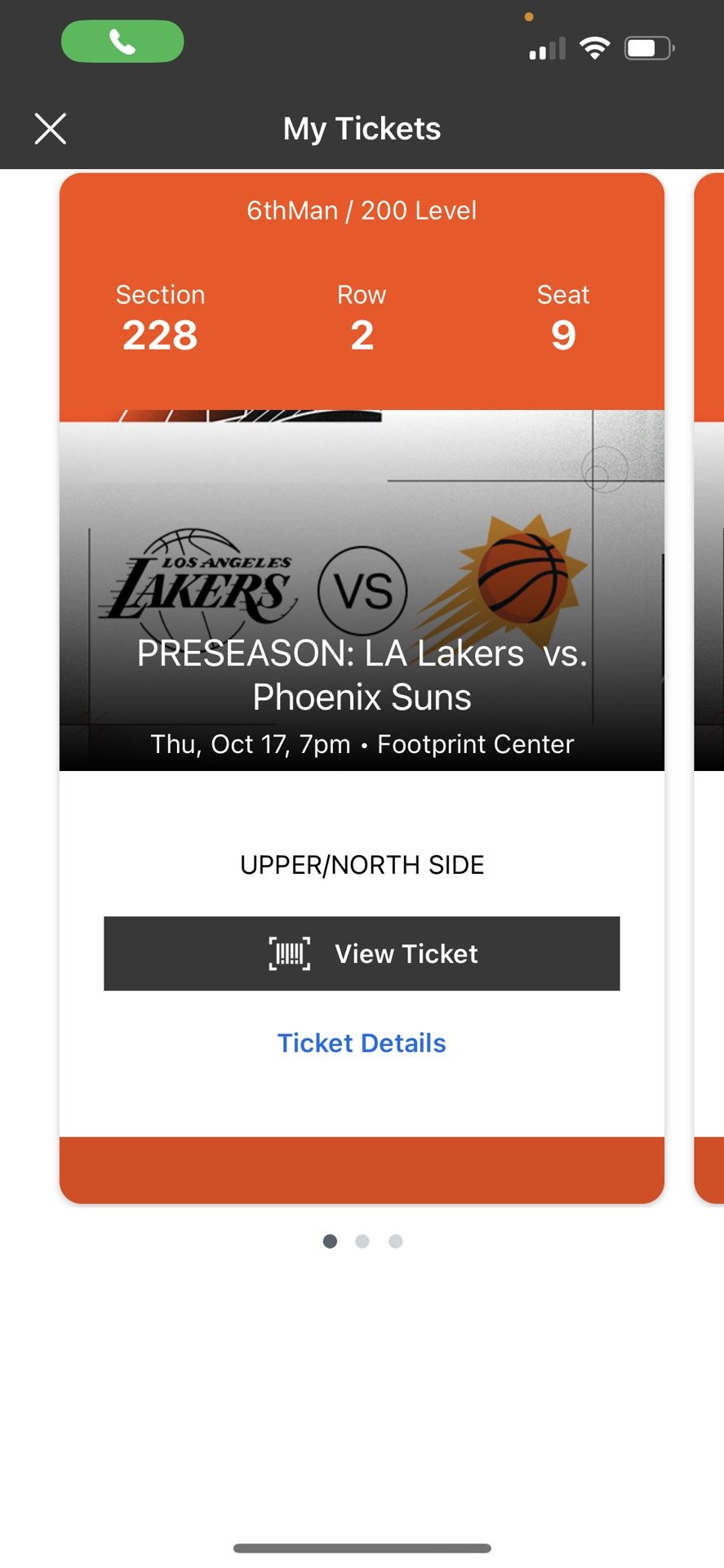  Tickets Phoenix Suns Vs Los Angeles Lakers