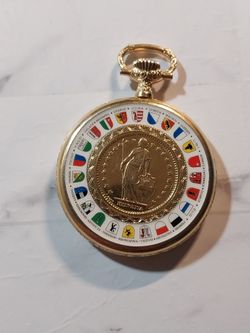 Bucherer gold plated pocket watch