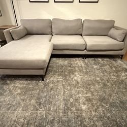 8ft Sectional Couch With Reversible Chaise - $400 OBO