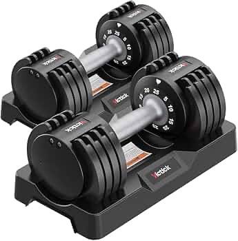 Adjustable Dumbbells 25lb Home Gym Weights with Anti-Slip Aluminium Handle for Exercise and Full Body Workout Fitness
