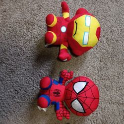 Marvel's Iron Man And Spider-Man Stuffed Animals