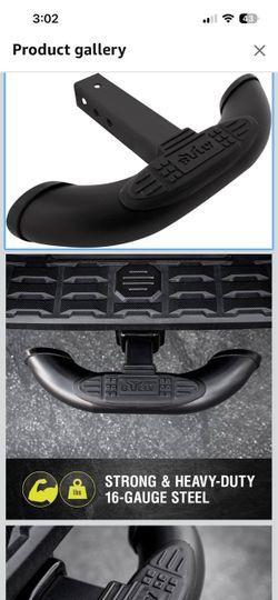 Bully BBS-1102 Black Steel Hitch Step, Fits 1.25" and 2" Receivers