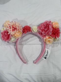 Disney Parks Minnie Mouse Floral Ear Headband
