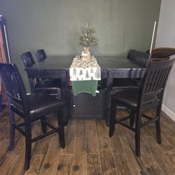 Bar Height Table4 Chairs And  Bench
