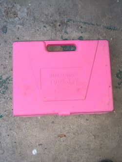 Pink Household Tool Set Case