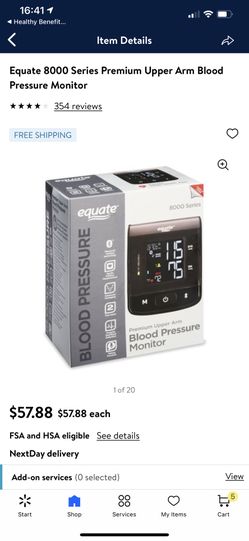 Equate 8000 Series Premium Upper Arm Blood Pressure Monitor