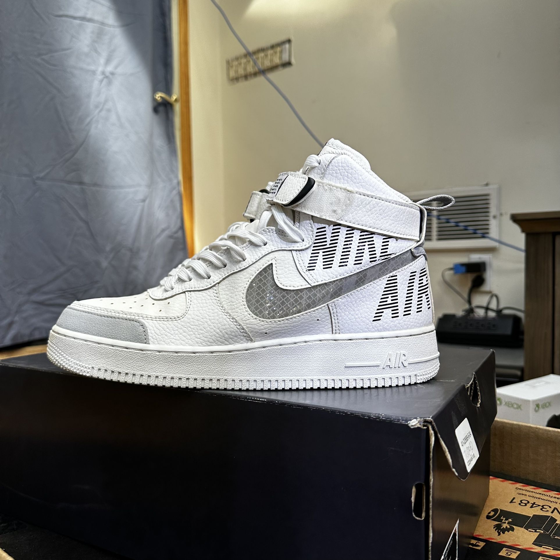 10 - Nike Air 1 High 'Under Construction' - White for Sale in Cresskill, NJ - OfferUp