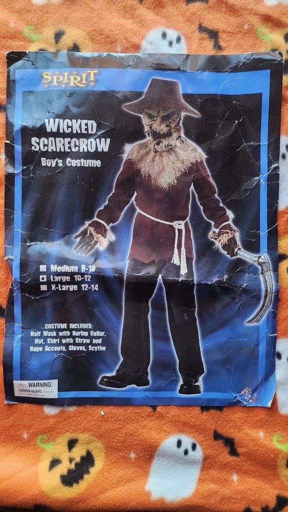 Wicked Scarecrow Halloween Costume 🎃 Boy's Large 10-12
