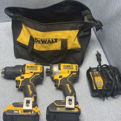 DEWALT DCF809 / DCD708 Impact Driver & Drill Combo w/2 Batteries & Charger