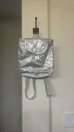 Silver Sequins Backpack purse￼