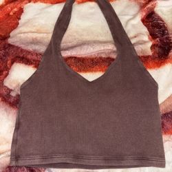 Brown halter top
