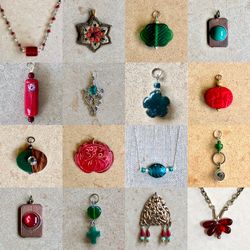 Christmas holiday charm pendants & necklaces jewelry for sale!