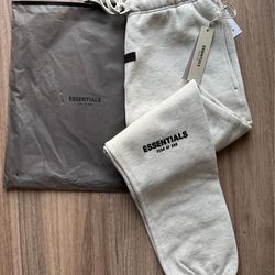 Light Oatmeal Essentials Cuffed Sweatpants