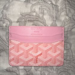 Pink Goyard Cardholder Wallet