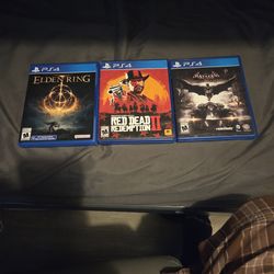 Elden Ring, Red dead redemption 2, batman arkham knight ps4