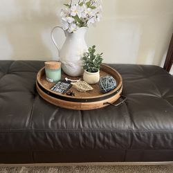 Leather Ottoman 