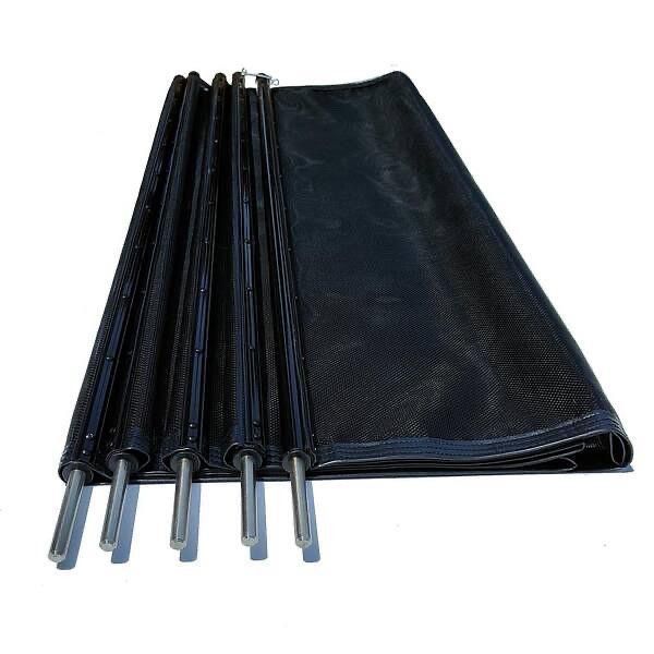 New 4 ft. x 12 ft. Outdoor Black In Ground Pool Fence With Section Kit, Removable Mesh Barrier