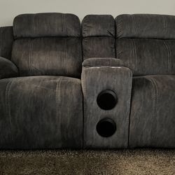 Beautiful Reclining Loveseat With Audio