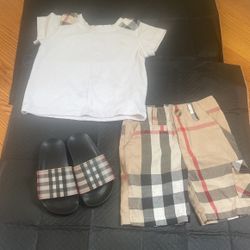 BOYS BURBERRY SET SIZE 24 Month 