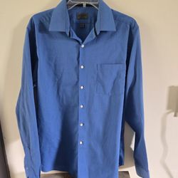 Arrow Blue Dress Shirt Slim Fit 16 1/2 36/37