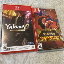 Nintendo Switch Game Lot Bundle Pokemon scarlet yakuza 0