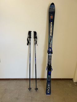 Rossignol skis and poles
