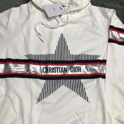 White Dior Hoodie.  S,m,l,xl