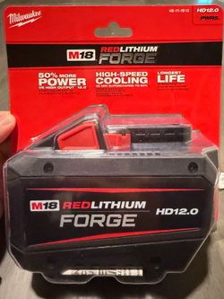Milwaukee M18 18V Lithium-Ion REDLITHIUM FORGE HD 12.0 Ah Battery  (NEW)