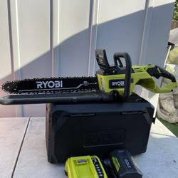 RYOBI 40V HP Brushless 18 in. Cordless Battery Chainsaw with 5.0 Ah Battery and Charger